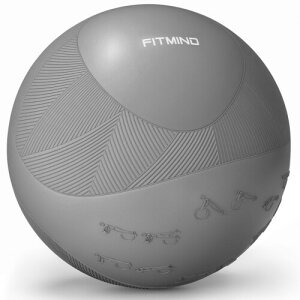 FITMIND �o�����X�{�[�� �o�����X�ځ[�� ���K�|�[�� �ځ[�� ���n�r�� �{�[�� yoga ball �G�N�T�T�C�Y�{�[�� �q�� �玙 gymnastic ball ���� �A���`�o�[�X�g �ω׏d300kg �n���h�|���v�t �i65cm �O��