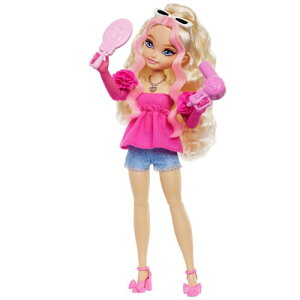Barbie Dream Besties Doll and Accessories, Malibu�h Posable Fashion Doll with Wavy Blonde Hair, 11 Makeup and Hair Themed Pieces