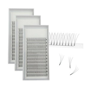 3 ܂GNXe 3D {[܂ C/DJ[ 0.10mm }cGN܂ i` lC 3D Premade Fans Short Stem Eyelashes (D-0.10mm, 14mm+14mm+14mm)