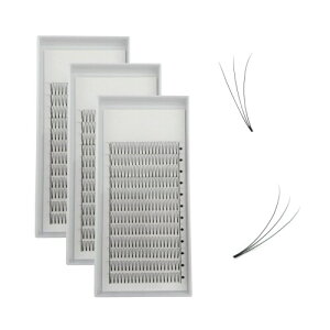 3 ܂GNXe 3D {[܂ C/DJ[ 0.10mm }cGN܂ i` lC 3D Premade Fans Short Stem Eyelashes (D-0.10mm, 10mm+10mm+10mm)
