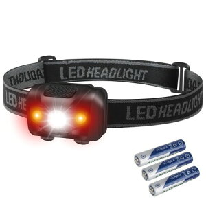 DAI NING LED �w�b�h���C�g �P4 �d�r�� ������ LED ���C�g ���P�x �w�b�h�����v 45°�p�x������ ���y�� 4�_�����[�h SOS�_�� ���^ IPX4�h�� ���ɂ��� ���C�g �ނ� �o�R �L�����v �U�� �A�E�g