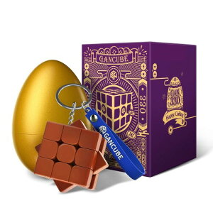GAN 330 �~�j�L���[�u�L�[�z���_�[ 3x3x3 Mini ���̃p�Y�� �C�[�X�^�[�G�b�O�̂������� �����Ղ��܂� �L�[�`�F�[�� ����̃X�g���X���U �X�e�b�J�[���X�i�F�F�u���E���j