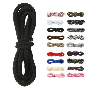 (Amerlery) �C�Ђ� �ەR �V���[���[�X 100cm 120cm 140cm 160cm 4mm�� �u�[�c�p �C�R Shoelaces 2����(4�{) �K���o�R�C�A�u�[�c�A��ƌC�A�J�W���A���V���[�Y (��, 140cm)
