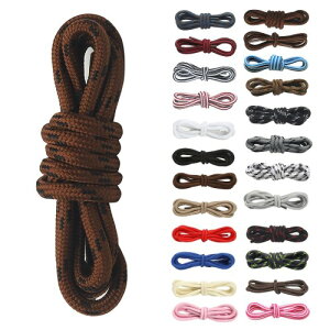 (Amerlery) �C�Ђ� �ەR �V���[���[�X 100cm 120cm 140cm 160cm 4mm�� �u�[�c�p �C�R Shoelaces 2����(4�{) �K���o�R�C�A�u�[�c�A��ƌC�A�J�W���A���V���[�Y (�Ԓ��F/�u���b�N, 140cm)