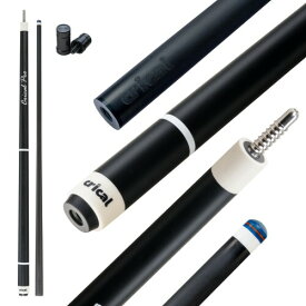 CRICAL-PRO 58インチ ビリヤードカーボンファイバープールキュー 3/8 * 8ピンジョイント 12.5mmチップ ブラックテクノロジーカーボンプールビリヤード