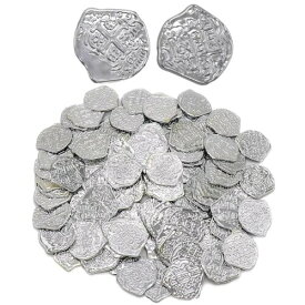 (FUPUTWO) 金貨 アンティーク コイン 宝箱 ゴールド お金 海賊 カジノ 古銭 300枚 (シルバー)