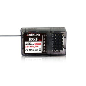 Radiolink R6F ��M�@ 6�`�����l�� 2.4GHz RC��M�@ �A�d���e�����g���[�A400M����������ARC�N���[���Y���ԁA�{�[�g�p�A�����R���g���[���[RC8X/RC6GS V3/RC4GS V3/T8S/T8FB/T16D/T12D�K���i�W���C���Ȃ�