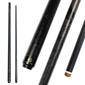 ビリヤード キュー OKHEALING 58インチ 20oz 1/2 ジョイント カーボンファイバープール キュースティック 12.9mm キューチップ (ブレイクキュー) (竜門を越える)