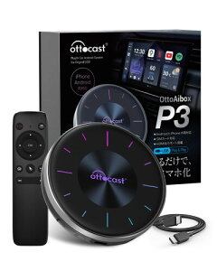 Ottocast IbgLXg OttoAibox P3 CarPlay AI Box A_v^[ S46 P3 YouTube/NetflixȂǓ掋\ HDMIo͒[q R/HDMIP[ut (Zbgꎮ)