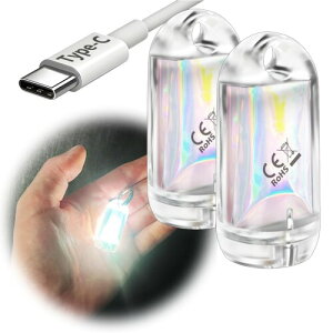 DOKEEP ���~�j LED���C�g 2�Z�b�g���y�� 11g USB-C�[�d�� EDC �~�j�����^�� LED ���P�x �~�j �����d�� �|�P�b�g���C�g �h�� �~�j������ �_��3~50���� (�z���C�g)