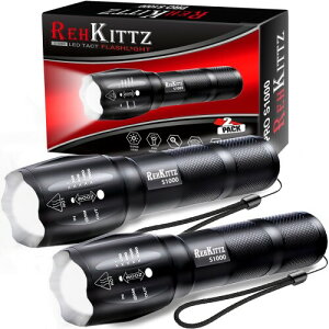 REHKITTZ LED�����d�� ���� �����P�x �t���b�V�����C�g �R���p�N�g �����d�� �d�r�� 18650�ƒP�l�d�r�Ή� �n���f�B���C�g ���ϋv�� �����d�� ���^ 5���[�h �n���h���C�g �Y�[���\ �h�� �n