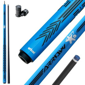 CRICAL カーボンファイバー プールキュースティック - 58インチ 低たわみ プロ仕様プールキュー、プロテーパーシャフト、3Dラップレスグリップ、12.5mmチップ、3/8x8ジョイントビリヤードス