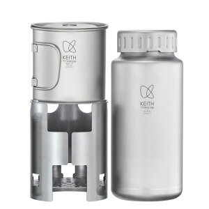 KEITH ���`�^�� �L�����e�B�[�� �y�� 1200ml����+650ml�J�b�v+�d�X�g�[�u ���@�\�H��Z�b�g �A�E�g�h�A�L�����v �N�b�J�[ ���[�ܕt���iTi3070�j