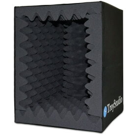 TroyStudio ポータブルレコーディングボーカルブースサウンドボックス - リフレクションフィルター & マイクアイソレーションシールド - 大型、折りたたみ式、スタンドマウント可能、高