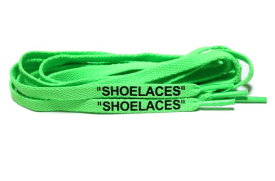 (BlackWorks) SHOELACES シューレース 左右1set 15色 120cm 140cm 160cm フラットタイプ 靴紐 平紐 スニーカーカスタム (120cm, グリーン × ブラック)