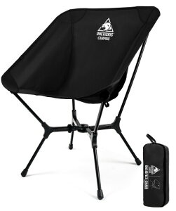 OneTigris OASISFLEX �܂肽���݃`�F�A �L�����v�֎q ���[�o�b�N ��̌^�t���[�� �g���ȒP �ω׏d150kg �A���~�f�� �y�� �T�C�h�|�P�b�g���� ���[�ܕt��