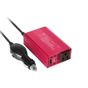 BESTEK 150W Co[^[ USB-C PD: 30W 1|[g + USB-A QC 18W 1|[g - PDo͑Ή VK[\Pbg RZg ԍڗpCo[^[ DC12VAC100Vɕϊ 12V Ԑp  MRI1510HU-RD*PD30W