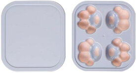 シリコン製 ふた付き 製氷皿 猫の爪型 シリコン製アイスモールド キッチンアイテム/日用品/雑貨/おもしろ雑貨/型抜き氷 1個セット (袋入り、2種類） (ピンク＆パープル)