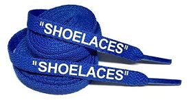 (ec-drive) SHOELACES シューレース 種類 サイズ 選択可能 フラットタイプ 靴紐 平紐スニーカーカスタム (160cm, 青色)