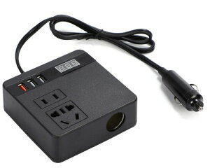(YU-YU)  Co[^[ Ro[^[ } [d RZg USB ԍ Ԓ ObY VK[\Pbg 12V 24V p AC110V ϊ g p\R   ϊu ԍڏ[d (Black)