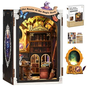 Tecnock 3D�u�b�N�k�b�N �L�b�g DIY �~�j�`���A�n�E�X LED���C�g�t�� �u�b�N�G���h ��l�̎ �C���e���A ���蕨 DIY �ؐ����f�� (�����̔鋫)
