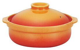 みのさらら 直火専用耐熱宴ベイク 土鍋 8号 2～3人用 日本製 熱源色:直火専用オレンジ