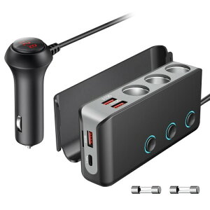 OOWOLF VK[\Pbg 3A }[d  J[`[W[ USB ×4|[gt ԍڏ[d 12-24VԑΉ ƗXCb` d\Pbg z d 1mP[u ւq[Y2t 