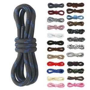 (Amerlery) �C�Ђ� �ەR �V���[���[�X 100cm 120cm 140cm 160cm 4mm�� �u�[�c�p �C�R Shoelaces 2����(4�{) �K���o�R�C�A�u�[�c�A��ƌC�A�J�W���A���V���[�Y (�_�[�N�O���[/�u���[, 80cm)