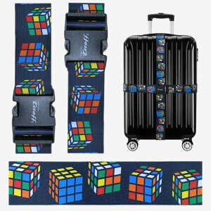 Teeoff 2 Pack Elastic Luggage Straps Suitcase Belts Travel Bag Accessories 2�p�b�N�e���ו��X�g���b�v�X�[�c�P�[�X�x���g�g���x���o�b�O�A�N�Z�T���[���߉\220CM (Magic Cube)