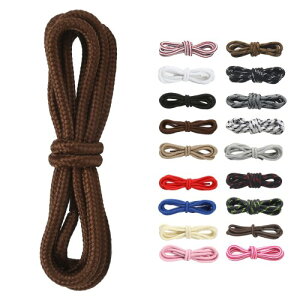 (Amerlery) �C�Ђ� �ەR �V���[���[�X 100cm 120cm 140cm 160cm 4mm�� �u�[�c�p �C�R Shoelaces 2����(4�{) �K���o�R�C�A�u�[�c�A��ƌC�A�J�W���A���V���[�Y (���F, 140cm)