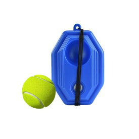 テニストレーニング器具 一人練習用 ライン付きリバウンド式 固定セット 初心者向け (八角形の台座 + テニスボール)