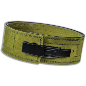 Zawick レバーアクションベルト パワーベルト トレーニングベルト レザー 革 筋トレ ベルト リフティングベルト (green, Medium)