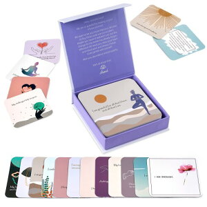 Tarjetas de afirmaciones positivas para mujer, tarjetas motivacionales con preguntas que provocan pensamiento, afirmaciones diarias para mujeres, tarjetas de atenci?n plena, tarjetas inspiradoras, tarjetas de meditaci?n