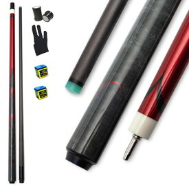 ビリヤードキュー ブレイクキュー 58インチ T700カーボン｜カーボンファイバーシャフト 12.9mm チップ｜高剛性でパワフルなブレイクに最適｜1/2ジョイント 19oz ｜UVプリント仕上げ 耐久性 (