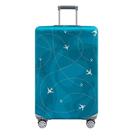 TRAVELKIN more than travel Travelkin 荷物カバー 洗濯可能 スーツケースカバー スーツケースプロテクター 傷防止 スーツケースカバー 18~32インチの荷物にフィット, エアラインブルー, S(18-21inch sui