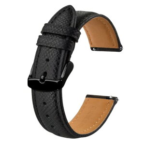 (BISONSTRAP) voh 18mm J[tU[rvւxg Quick Releaseʖ{v rWlXX^Cׂ ubN/ubNobN