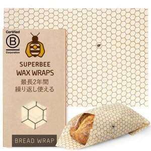 SuperBee Beeswax Wraps �~�c���E ���b�v�X | Big Daddy XXL�T�C�Y | Hexagonia | �����[�X�\�A�G�R�t�����h���[�A���݃[���̃t�[�h���b�v