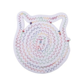猫形 ポットマット 鍋敷き 手編み 綿製 約15×16cm ポット コースター 鍋布き 鍋置き なべしき 1枚入り かわいい Coaster ホワイト