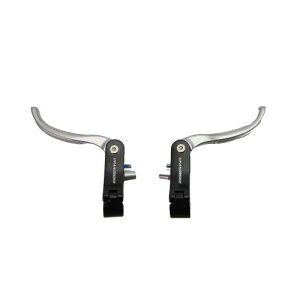 UPANBIKE ���]�ԗp�ǉ��u���[�L���o�[�Z�b�g �A���~�j�E������ 22.2mm 23.8mm ���[�h�o�C�N�p(�V���o�[�J���[,22.2mm)