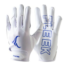 FLEEK EXTRA-FIT GLOVES 2.0 ホワイト・ロイヤルブルー アメリカンフットボール 進化グリップ 高フィット感 アメリカンフットボール用 白青 (XL)