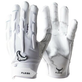FLEEK FORCEPAD GLOVES マーブルホワイト アメリカンフットボール ラグビー アメフト グローブ エリート レシーバー 大人用 スポーツグローブ ホワイト (S)