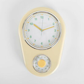 sosoreen デザイン時計 壁掛け時計 静音 連続秒針 デスククロック 生活のお供 キッチン時計 かけ時計 キッチン用 リビング 寝室 子供の部屋の掛け時計(黄色)
