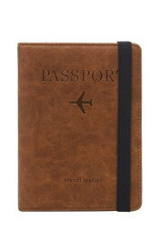 (YFFSFDC) パスポートケース スキミング防止 パスポートカバー ホルダー トラベルウォレット パスポートカードケース 多機能収納ポケット 国内海外旅行用品 海外出張 海外旅行（ブラウン