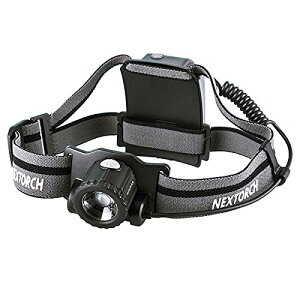 NEXTORCH Led �w�b�h���C�g 600���[���� IPX4�h�� �P�O�d�r �X���C�h�t�H�[�J�X�V�X�e�� 4�i�K���� sos �L�����v �o�R ��ނ� ��ԊO�o �T�C�N�����O ���U�� My Star RAA