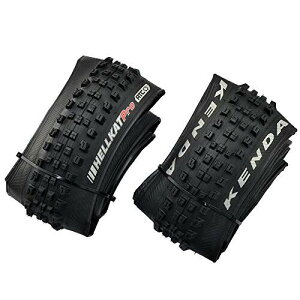 KENDA K1201 HELLKAT Pro 27.5x2.4" 120TPI Folding Dual Tread ATC Tire, Black, 2 Tire, KD2211