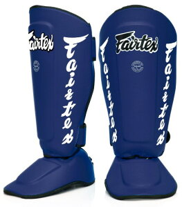 (Blue, Large) - Fairtex Muay Thai Boxing MMA Shin Guards SP7 Twister Detachable In Step Shin Pads Colour