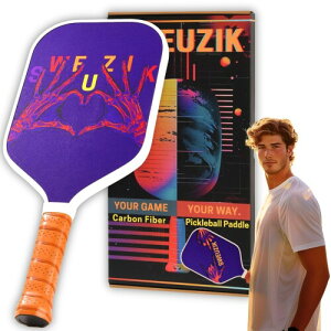 SWEUZIK J[{t@Co[ sbN{[ ph Carbon Fiber Pickleball Paddle Rg[鍂\}bg\ 16mm Yf@ sbN{[ Pbg l̍HwɊÂfUC 