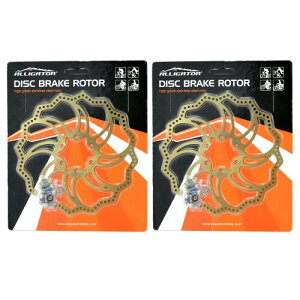ALLIGATOR Brake STARLITE MTB Road Bike Disc Brake Rotor 160mm, 2PCS, Ti Gold, AR2399