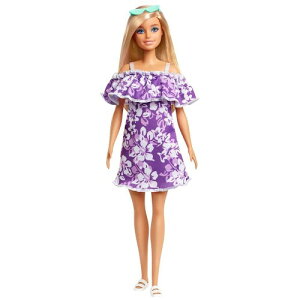 Mattel - Barbie Loves the Ocean, Purple Floral Dress with Ruffle