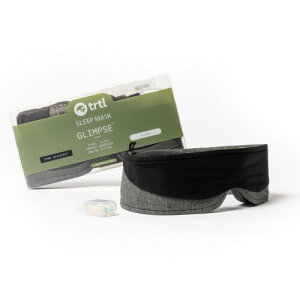 Trtl Glimpse Sleep Mask, Blackout Eye Mask for Sleeping, Comfortable, Breathable Sleeping Masks for Travel, Comes With Travel Bag and Ear Buds